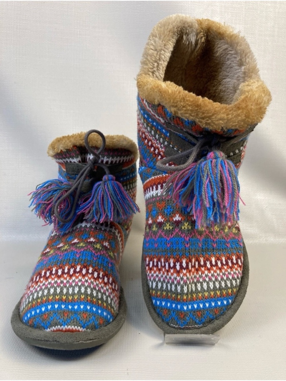 Steve Madden Knit Melodiee Women’s Slippers Size 9 Faux Fur Lining
